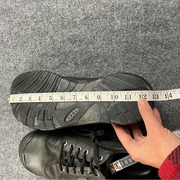 KEEN Men’s Austin Shoes Black Leather Lace Up size: 15 main image 9